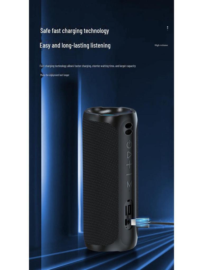 Wireless Bluetooth Mini Speaker with Colorful Lights & Heavy Bass for Home, Outdoor, Office, Card Slot Feature