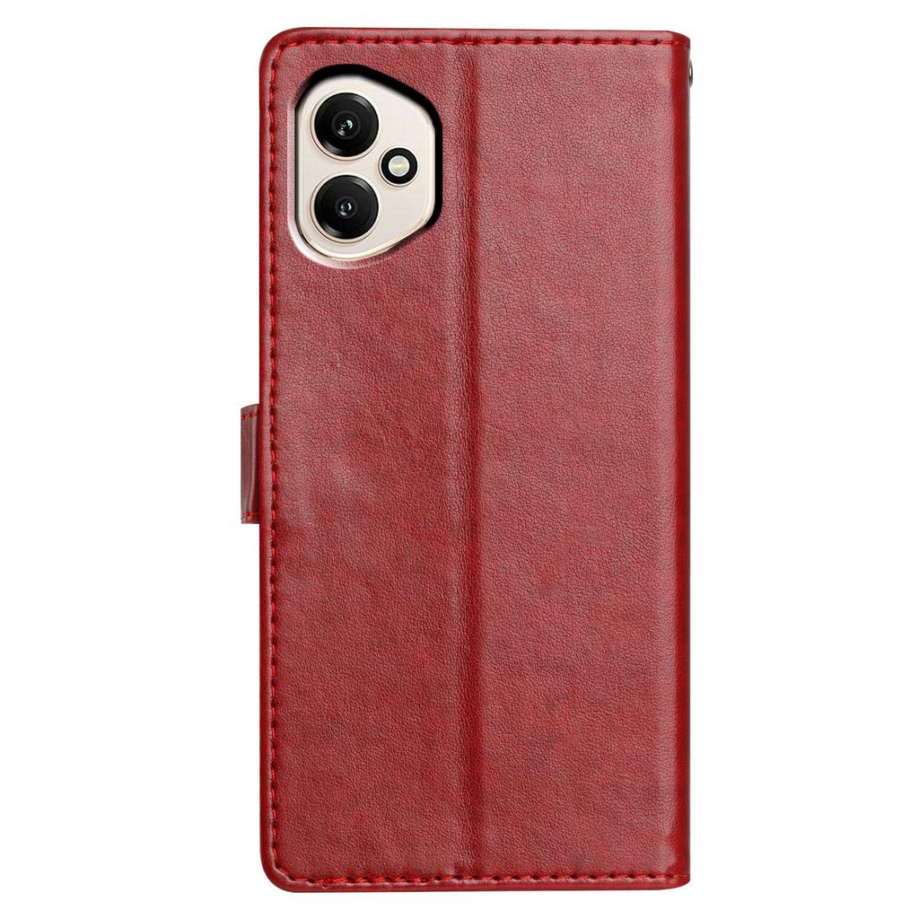 Для Honor 400 5G (Глобальный) Кожаный чехол-кошелек-подставка для телефона с удобным ремешком