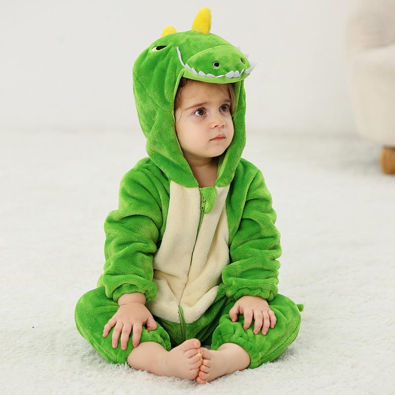 Baby Clothing Shark Dinosaur Onesies Animal Hooded Winter Baby Pajamas Kids Sleepwear Baby Pyjamas