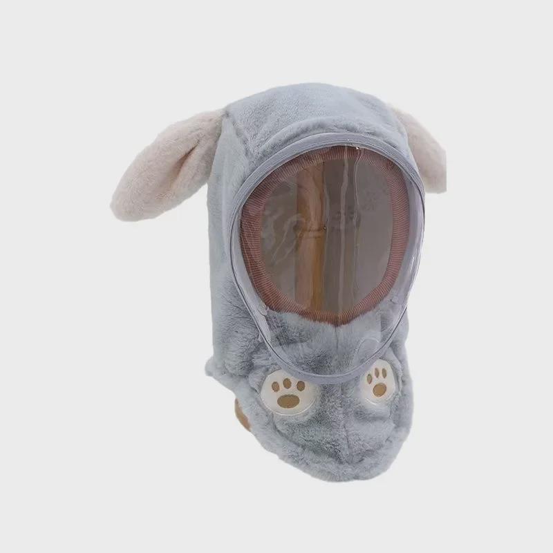 Детская ветрозащитная шапка-пуловер с защитой ушей и шарфом