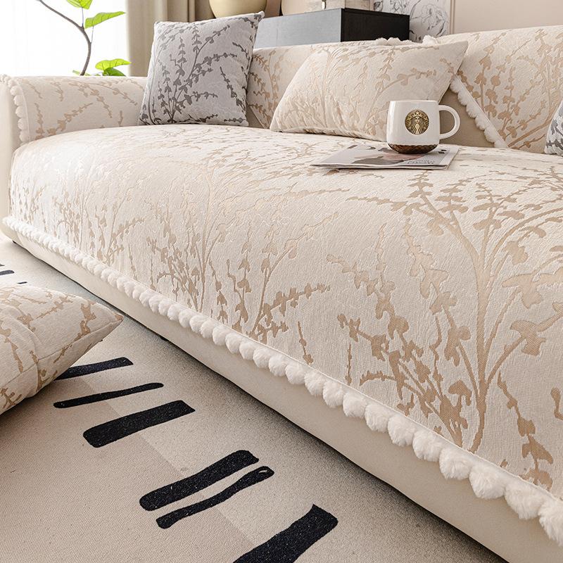 Подушка для дивана во французском стиле из шенилла Four Seasons, универсальный чехол для дивана, полотенце, нескользящий защитный чехол для дивана для декора гостиной