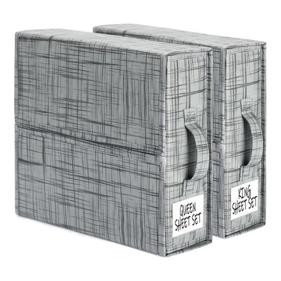 Органайзер для простыней. Увеличьте пространство для хранения. Легкий доступ с помощью маркированных ящиков для хранения. Органайзер для льняного шкафа для постельных принадлежностей. Одеяла.