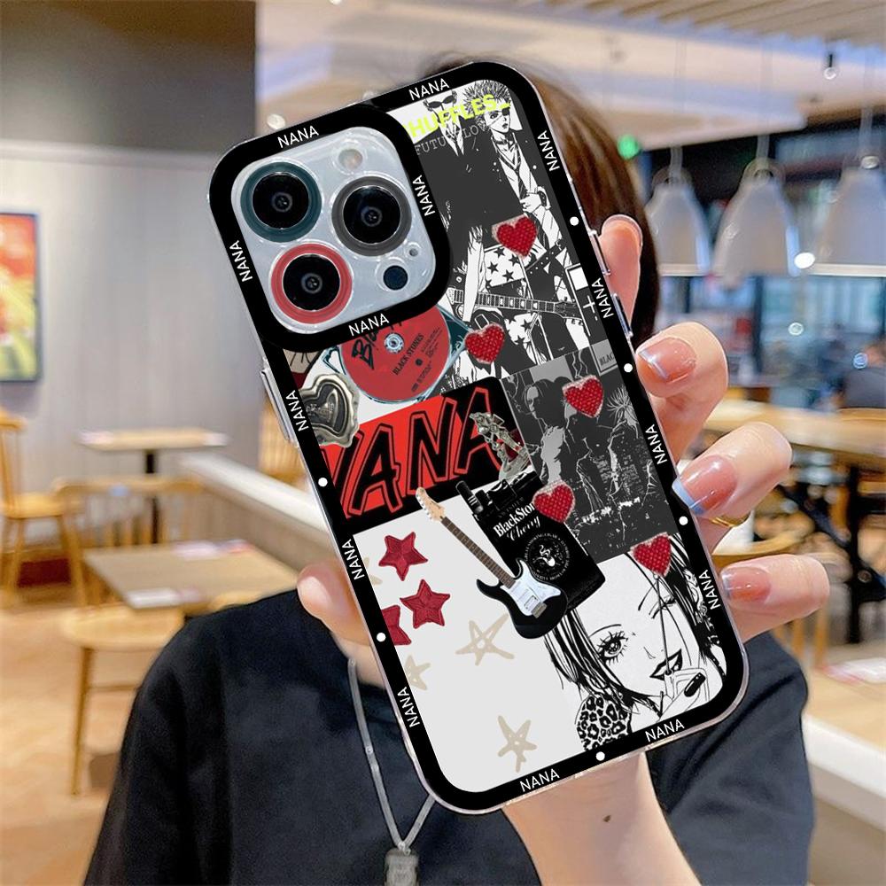 Чехол для телефона с изображением мультфильма аниме Oosaki Nana для iPhone 15 14 13 12 11 Mini Pro Max X XR XSMax 6S 6 7 8 Plus SE20 прозрачный чехол