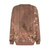 Women's Casual Printing Pullover Long Sleeve Shirt Oversized Sweatshirt
