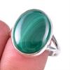 Кольцо из стерлингового серебра 925 пробы с натуральным малахитом, размер 9 г5P33