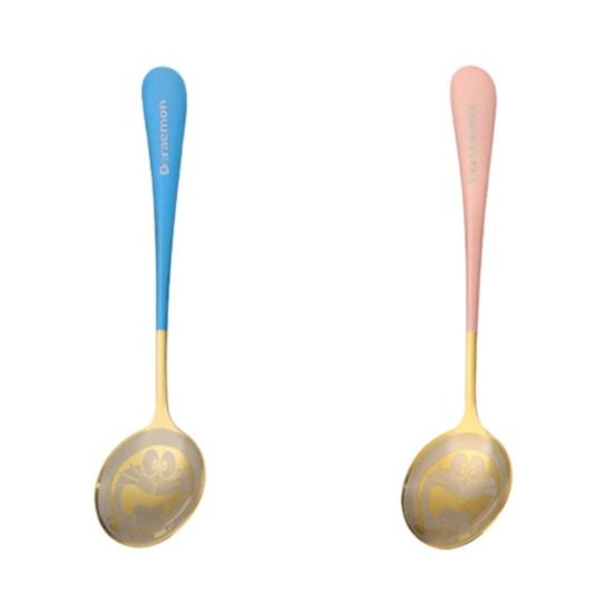 Ложка для супа с утолщенной длинной ручкой из нержавеющей стали Doraemon, милая кофейная ложка, столовые приборы для ресторана