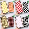 Checkerboard Pattern Mustard Yellow Case For Samsung Galaxy S23 S21 S22 Ultra Plus Note 10 20 S8 S9 S10 Plus S20 FE Cover Case