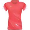 Li Ning Badminton Series Gradient V-Neck Versatile Breathable Casual Short Sleeve T-Shirt Women Tops AAYV162-3