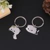 1 пара мультяшных котов, брелок для ключей, пара влюбленных из нержавеющей стали, симпатичный кулон, брелок для ключей, подарочные украшения