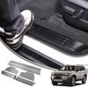 METYOUCAR Set of Side Step Side and Scuff Plates for Toyota Land Cruiser 250 Stainless Adhesive Easy Stain and Scratch Interior Custom Accessories