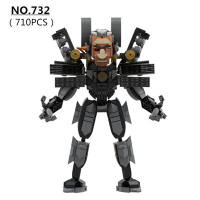 Skibidi Туалет Обновленный Шокирующий Меха Строительные Блоки Собранные Кирпичи Игрушки для Мальчиков Рождественские Подарки