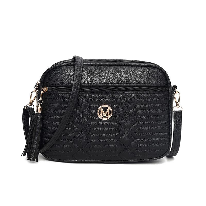 Niche design textured bag women's new daily simplicity with autumn casual shoulder pleated oblique span bag