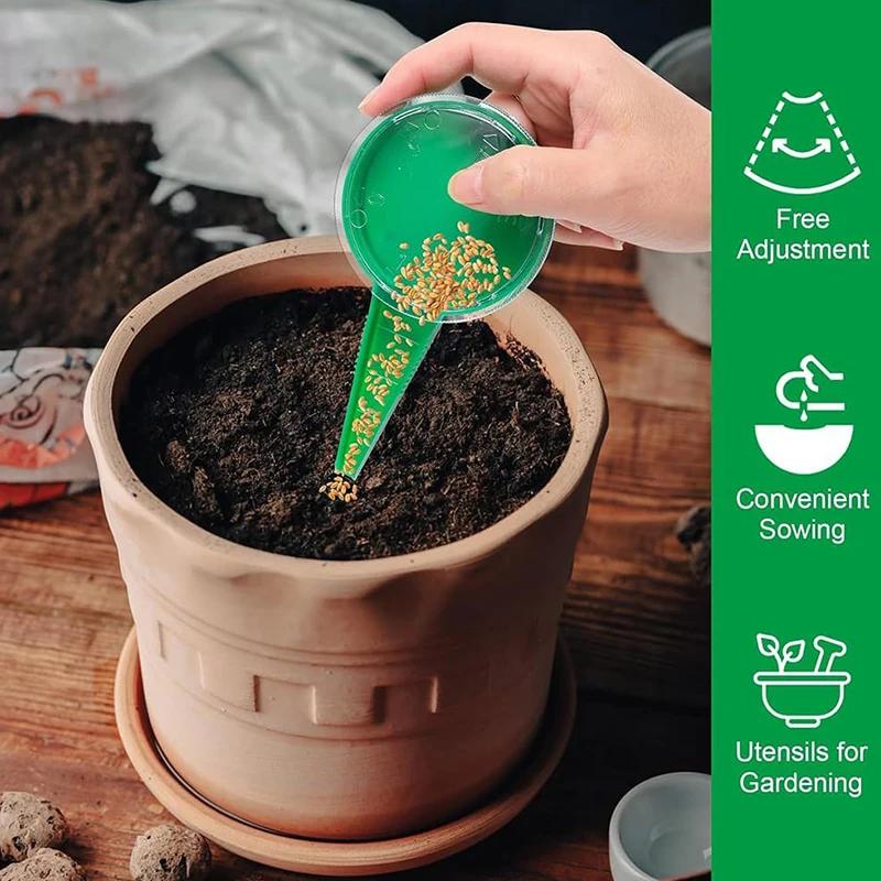 Plant Seed Sower Plant Seeder Garden Multifunction Seeding Dispenser Tools Adapting To Various Sizes of Seeds