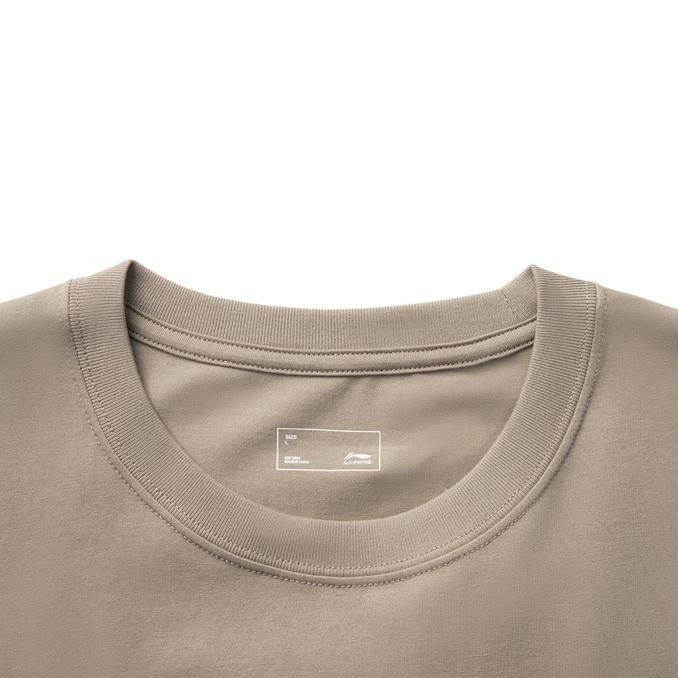 Li-Ning Простая Универсальная Круглый Вырез Удобная Повседневная Короткий Рукав Футболка Мужские Топы AHSVA41-4
