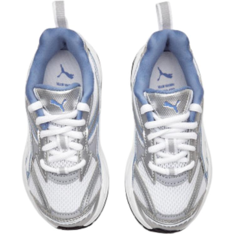 Puma Comfortable Versatile Durable Low-Top Casual Shoes Kids Sneaker Silver White 393793-07