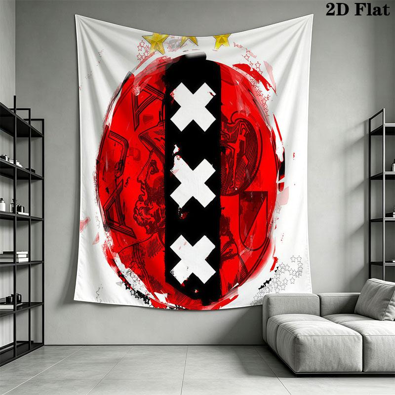 AFC Ajax logo Wall Hanging Printed Fabric Blanket Decorative Tapestries for Bedroom Living Room Home Decor
