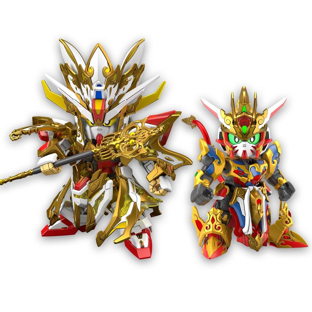 BANDAI SPIRITS SDW HEROES Heroes Reborn! Goku's Resurrection Impulse Gundam & Sanzo Strike Freedom Gundam Set (Pre-colored Plastic Model Kit)