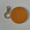 Personalized Round Imitation Leather Keychain with Gold Stamping and Engraving