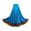 Maxi Skirt Ladies Folk Dance Skirt Elastic Waist Spanish Swing Skirt Rainbow Large Swing Hem Mexican Flamenco Performance Skirt