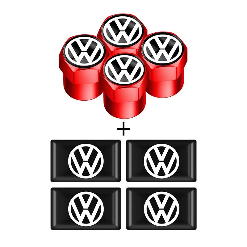 WHAQY1 2026 Hot For VOLKSWAGEN VW Auto Wheel Tire Valve Stem Caps Cover & 3D Epoxy Car Interior Decorative Stickers For Volkswagen Tigu