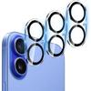 3 шт. 3D 9H закаленное стекло для защиты объектива камеры для iPhone 16 Promax 16 Plus 15 14 13 12 11 полная прозрачная защитная крышка объектива