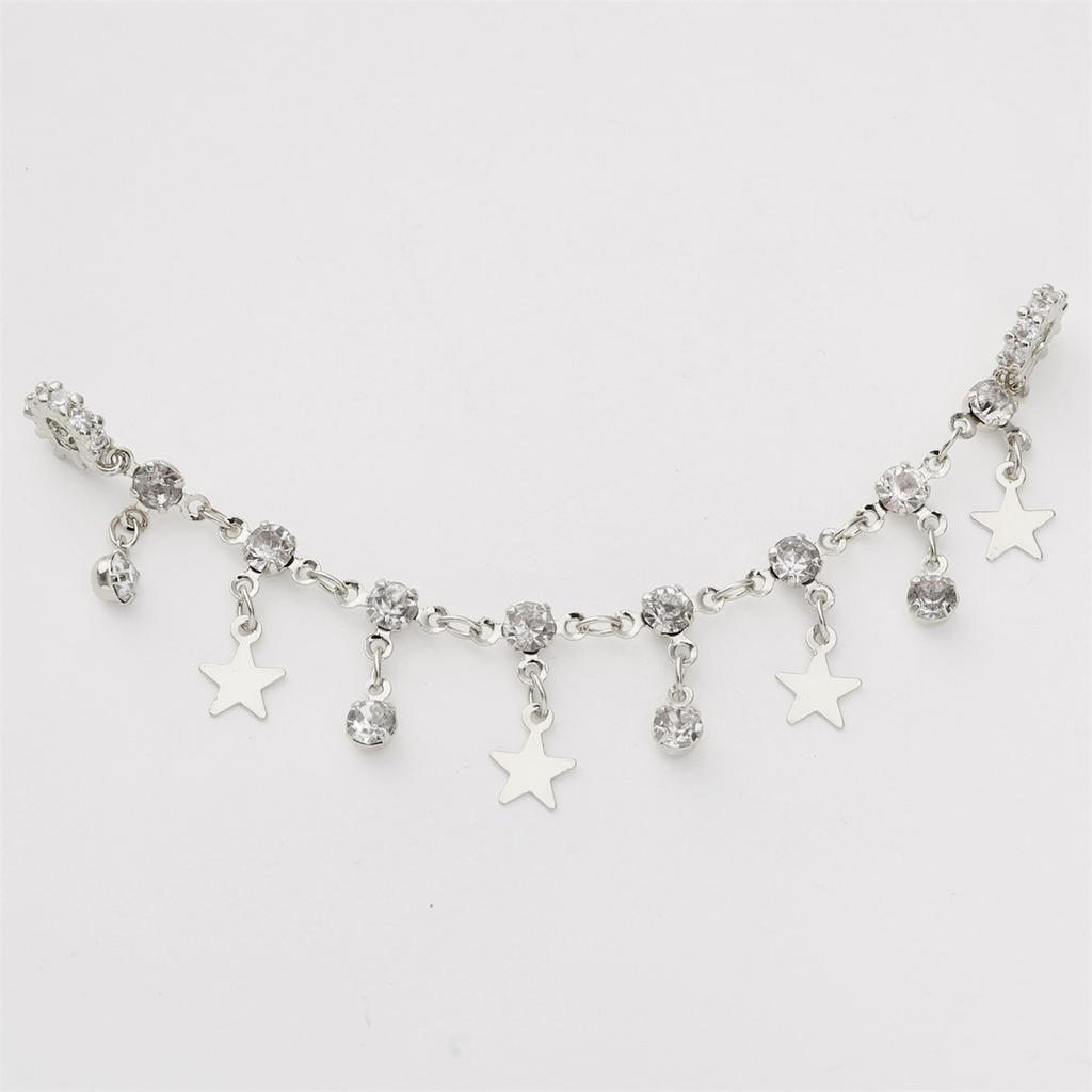 High Color Gold Plated Silver Zircon Bracelet Security Chain Chain Diy Handmade Bracelet Mobile Phone Chain Accessories