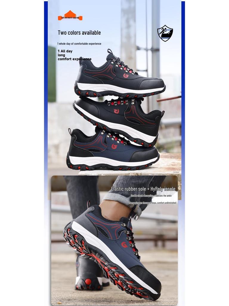 Синие кроссовки Blue Gull Shield с металлическим подноском для мужчин: Ударопрочная, Устойчивая к проколам, Износостойкая, Противоскользящая, Удобная Рабочая Обувь для Защиты Ног.