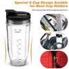 Blender Replacement Parts for Ninja 24oz Cups with Lids 7 Fins Extractor Blade Set BPA-Free Dishwasher Safe Blender Accessory Compatible with