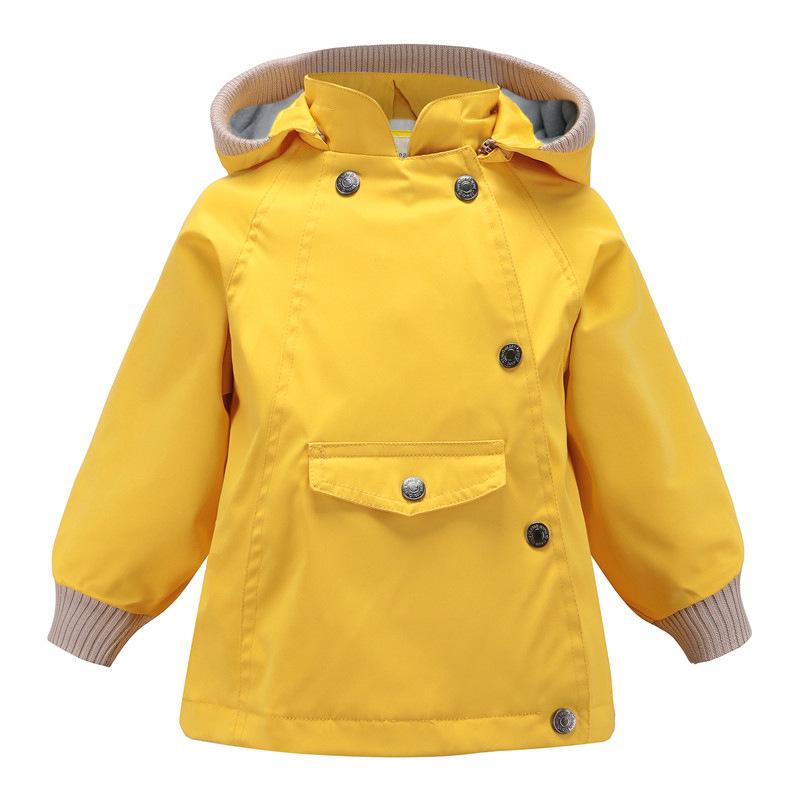 Meanbear Spring and Autumn Boys' and Girls' Long Sleeved Outdoor Wind and Rain Proof Hooded Submachine Jacket