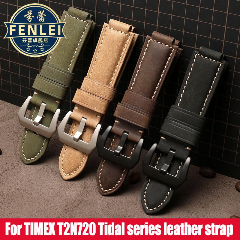 Натуральная кожаный Ремешок для часов Для Timex Tide TW2R55500 T2N720/721/739 TW2T76300 Ремешок для часов 24*16мм крепление Аксессуары для ремешков часов