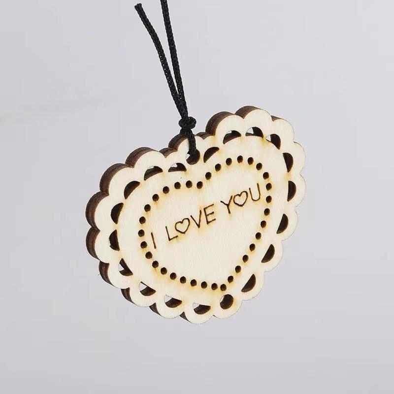 1pcs Outdoor Garden Metal Pipe Wind Chimes Star Heart Hanging Wooden Wind Chime Window Decoration Good Luck Home Decoration Craft