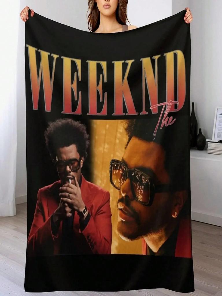 Иллюстрация Радость ЛетаПлед The Weeknd Туристический Мягкий Плюшевый Плед для Дивана Милые Клетчатые Пледы