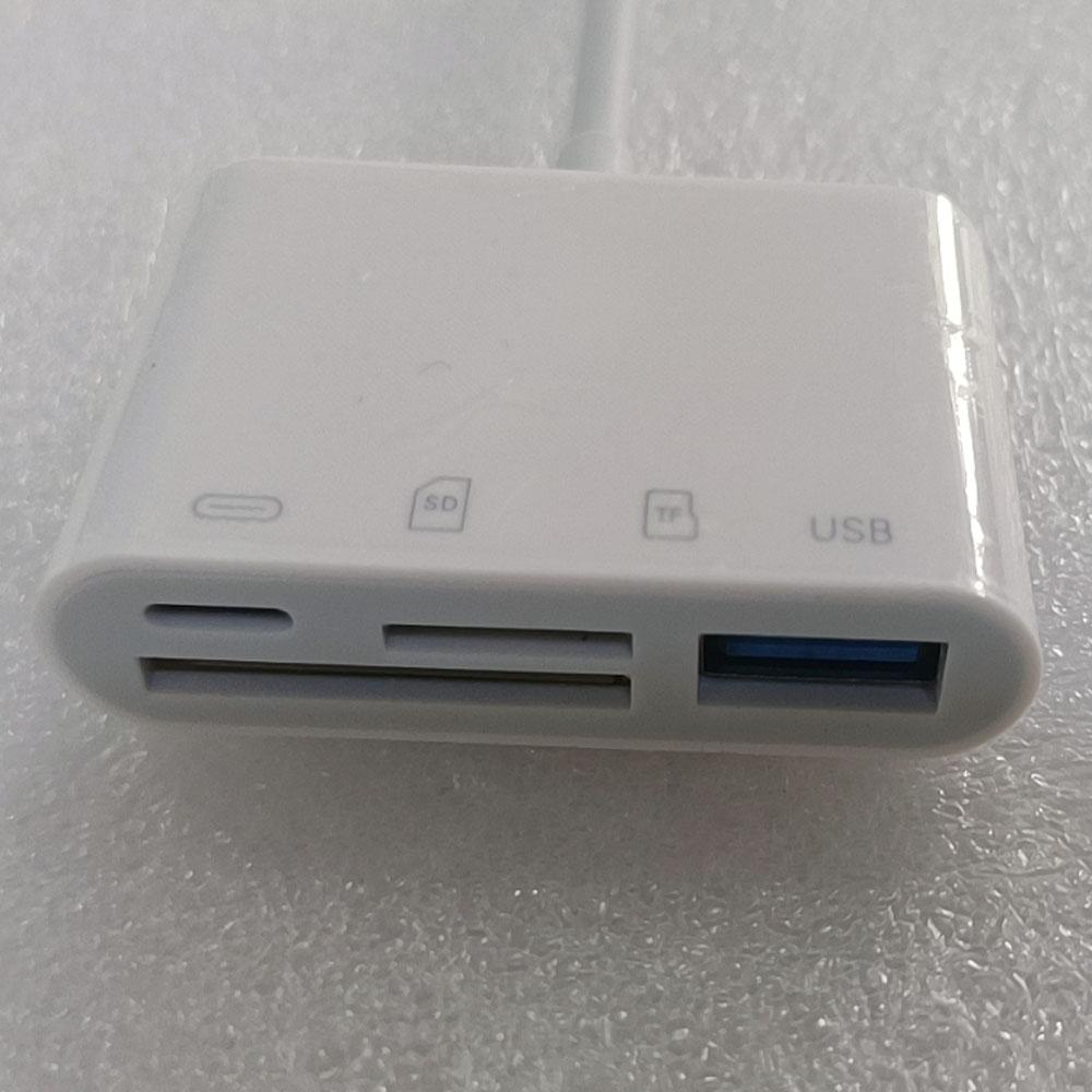 Новый портативный адаптер 4 в 1 USB-камера SD TF кардридер для iPhone iPad iOS 12