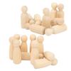 10 шт. Деревянные куклы-прищепки 75 мм 3,0 дюйма Безопасные без заусенцев Развивают навыки работы руками DIY аксессуары для украшения