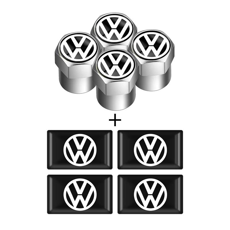 WHAQY1 2026 Hot For VOLKSWAGEN VW Auto Wheel Tire Valve Stem Caps Cover & 3D Epoxy Car Interior Decorative Stickers For Volkswagen Tigu