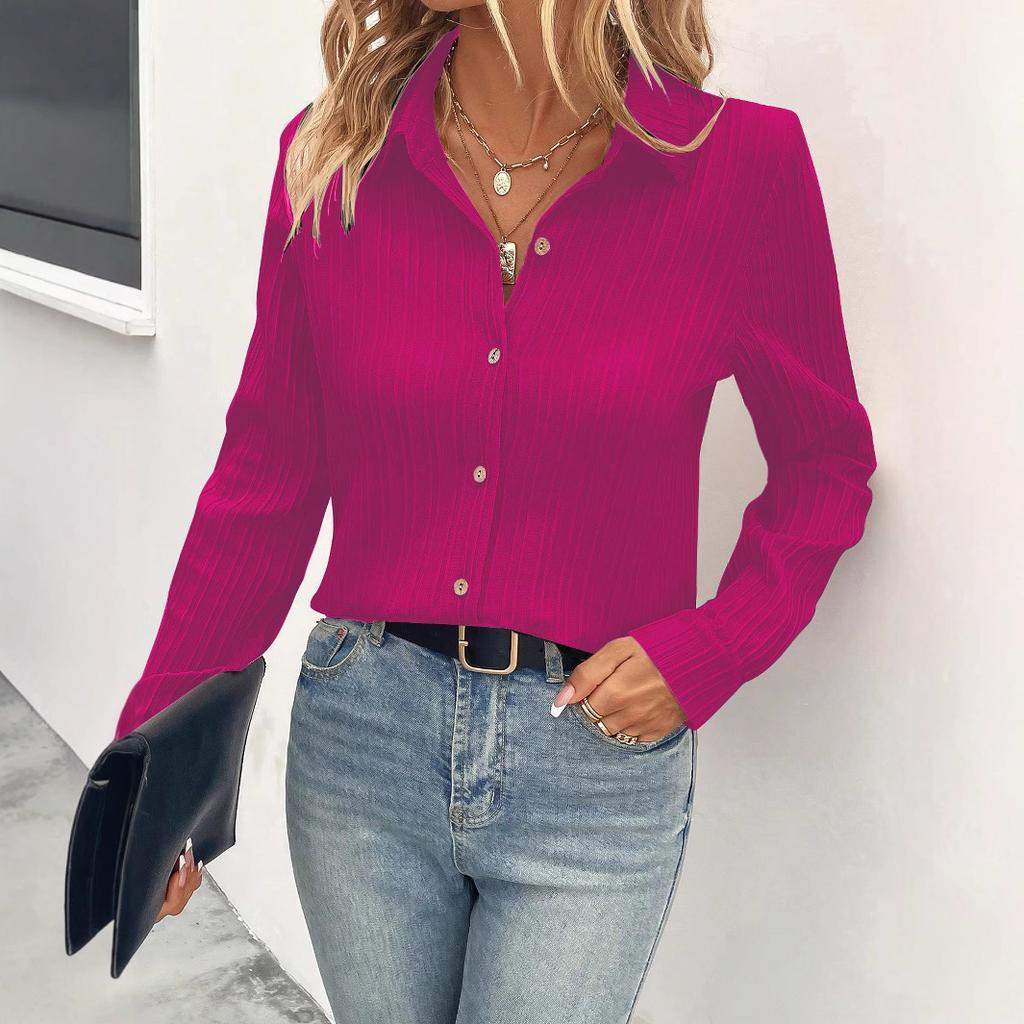 Универсальная элегантная блузка в стиле business casual свободного кроя с широкими рукавами для женской одежды