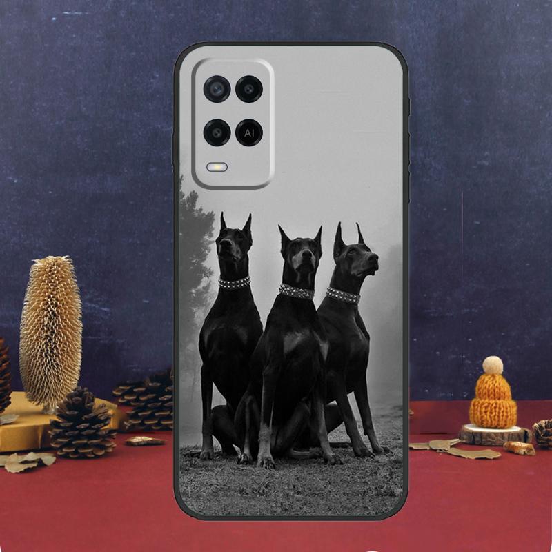 Dachshund Doberman Dog Case For OPPO A54 A74 A94 A98 A78 A79 A16 A76 A96 A5 A9 A17 A77 A15 A52 A72 A53 A57S Cover