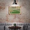 1 Pack Vintage-style Rusty Metal Plaque, Weathered Printing, Ideal Indoor Décor for Bar Café Kitchen Restaurant or Living Room Walls