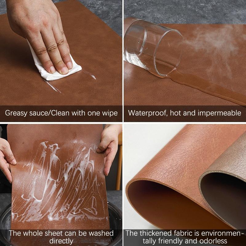 Кожаный коврик под приборы овальный маслостойкий коврик для стола домашний обеденный кухонный стол подставка под приборы дизайн обеденный водонепроницаемый термостойкий домашний декор