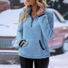 Oversized Loose Fitting Women's Autumn And Winter Pullover Round Neck Solid Color Hoodie