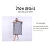 Hooded Microfiber Beach Poncho: Portable Wearable Towel Robe