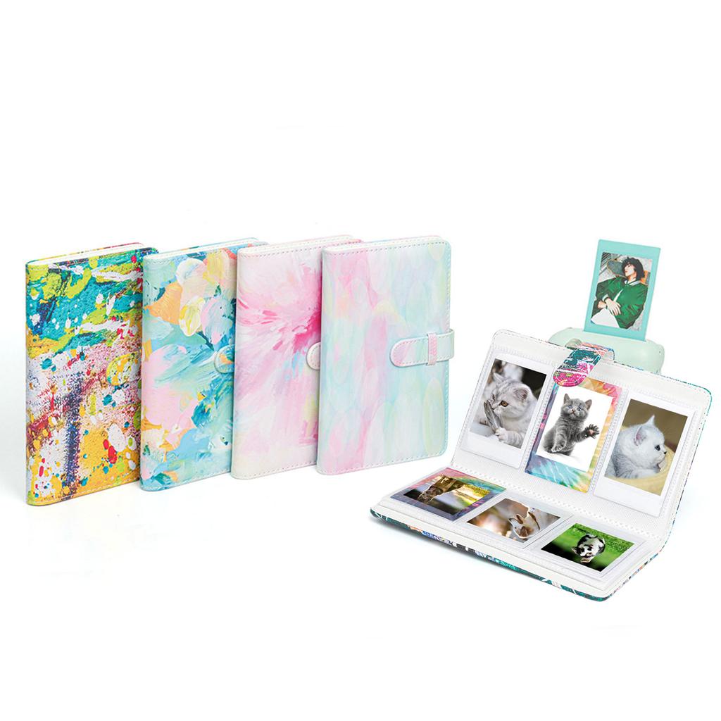 Compact 96 Pocket Photo Album Artistic Pattern Ticket Card Collection for Photography Enthusiasts and Memory Keepers
