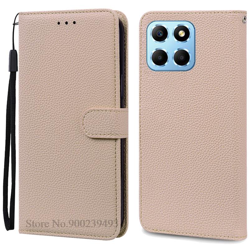 For Honor X6 Case Huawei Honor X6 2022 Cover Silicone Wallet Flip Leather Case For Honor X6 VNE-LX1 VNE-LX2 Phone Case Fundas