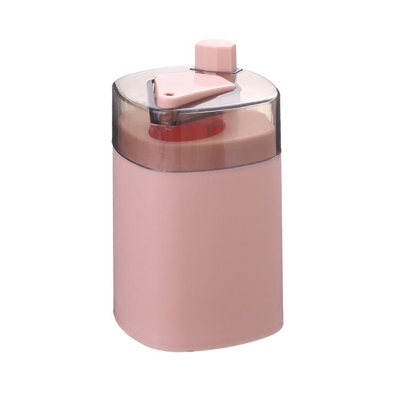 Розовый автоматический диспенсер для зубочисток из пшеничной соломы для гигиеничного домашнего хранения