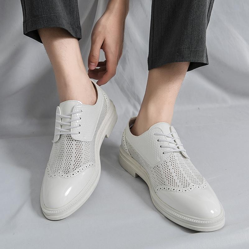 2025 New Formal Men Leather Shoes Brand Designer Platform Casual Shoes Wedding Dress Oxfords Shoes All-match Men Work Footwear