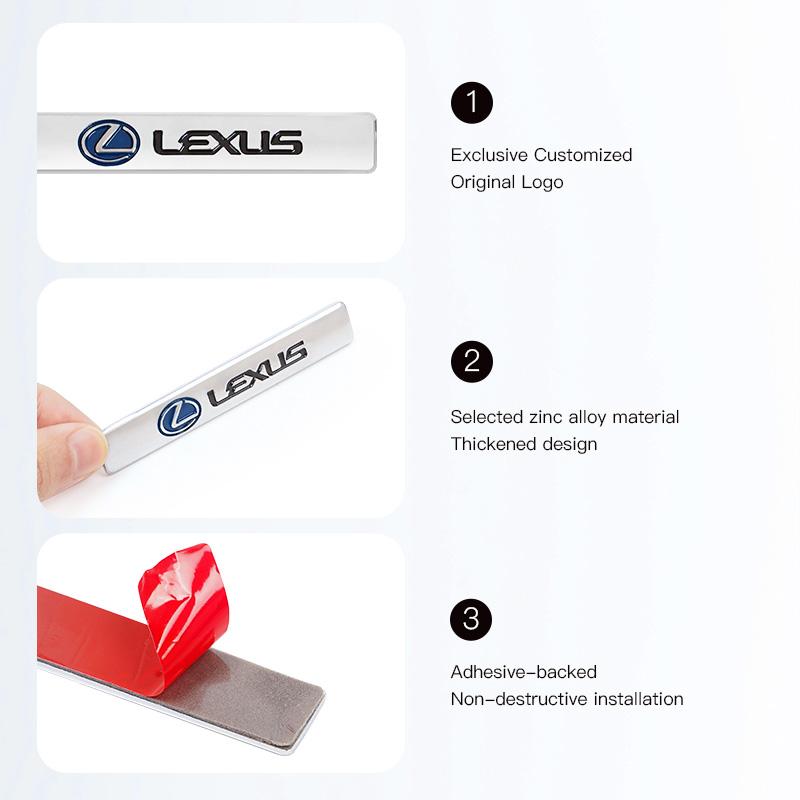 Car Logo Badge Fender Trunk Metal Sticker Decorative Accessories For Lexus F-SPORT ES RX NX LS UX LM LX GX LC RZ IS CT GS RC HSGU1