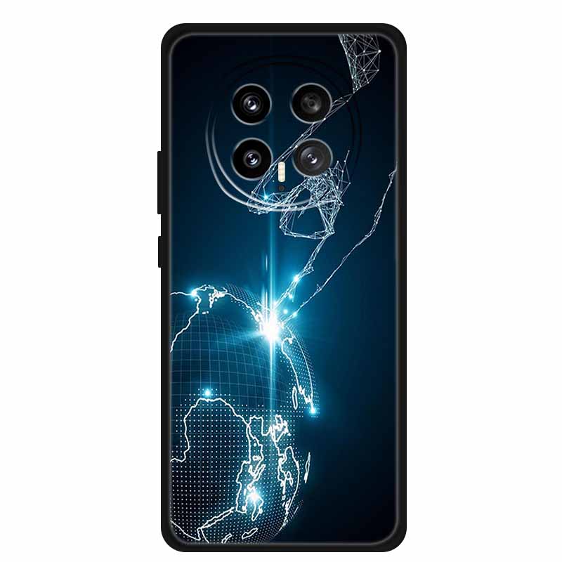 Защитный чехол для мобильного телефона For Honor Magic8 5G, с цветочным рисунком, мягкий, черный силикон, задняя крышка для Honor Magic 8 2025, чехол Funda