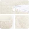 Cushion Cover 2 pcs. HEERLEN White Ø 15 x 40 cm Faux Rabbit Fur