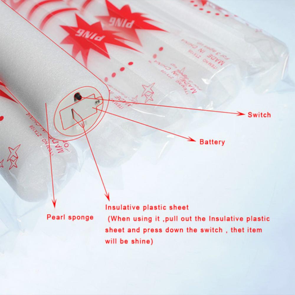 1 комплект [1 шт.] Светящаяся палочка, Пенная палочка Большая светящаяся палочка Вспышка со встроенной батарейкой-таблеткой
