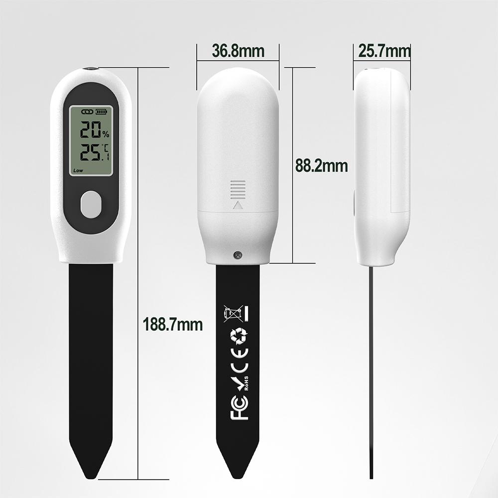 3 in 1 Soil Tester Sensor Humidity Temperature Sunlight Meter Tuya Zigbee APP Control Soil Moisture Meter for Garden Farm